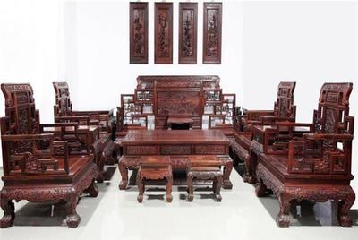 上海浦东区高价回收大红酸枝成套家具二手红木家具回收